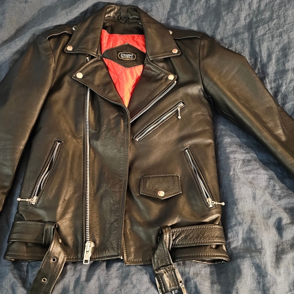 Straight To Hell Jackets & Blazers - Straight To Hell: Comando Classic Black Leather Biker Jacket